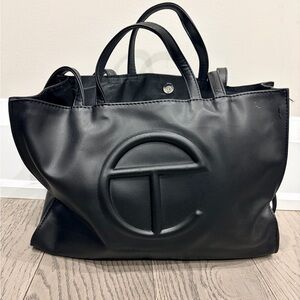 Telfar Black Medium Shopping Bag